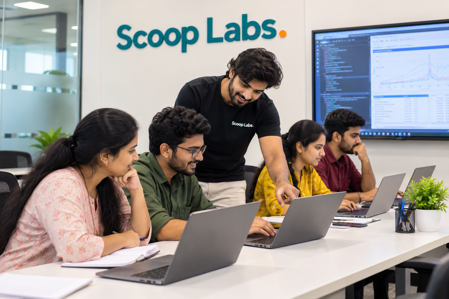 Collaborative coding workshop at Scoop Labs