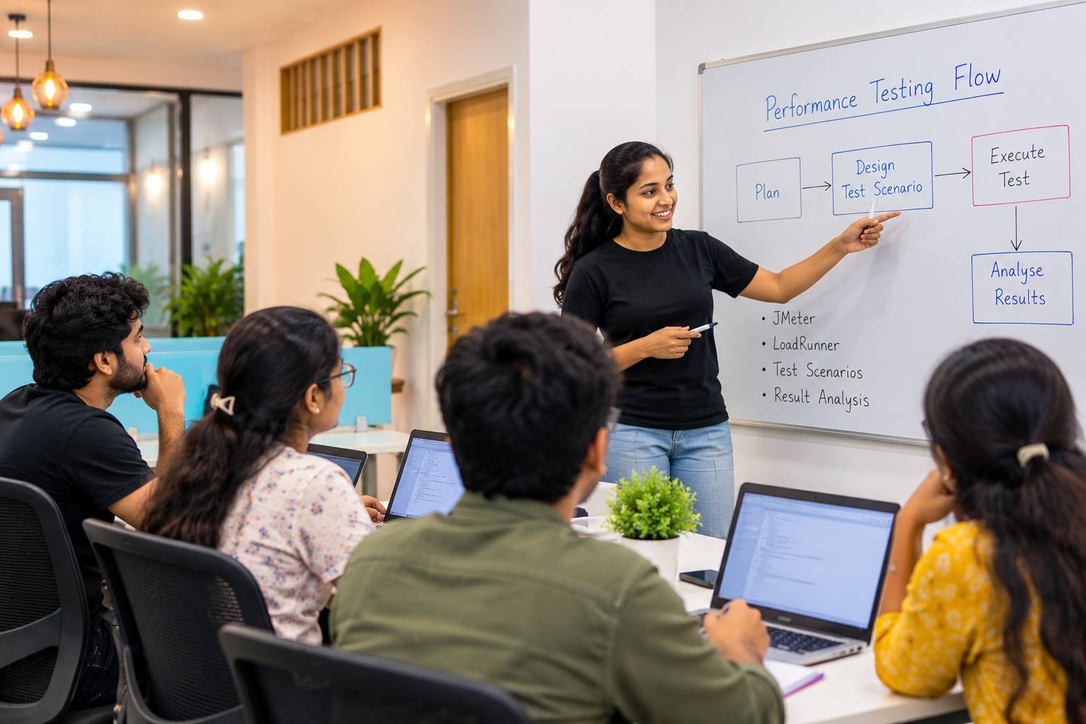 Interactive performance testing session at Scoop Labs