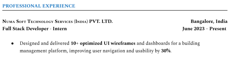 resume guide-Scoop labs-Experience section Example