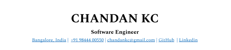 Experience resume guide-Scoop labs-Head section Example