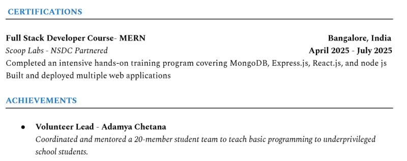 Scoop labs resume Builder guide for experienced Professional