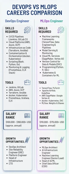 DevOps Vs MLOps Career Path Comparison