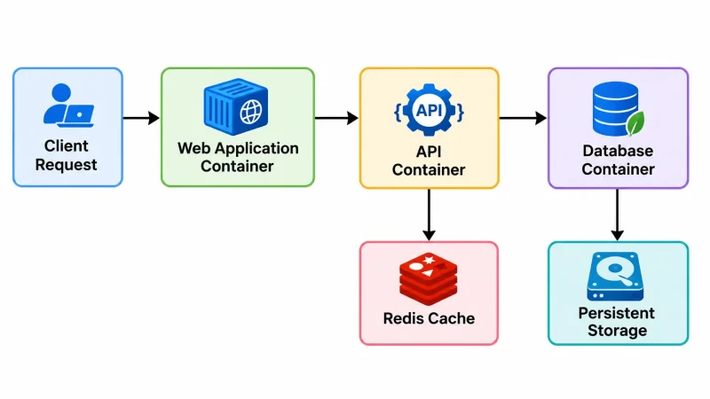 Docker Container Communication Workflow