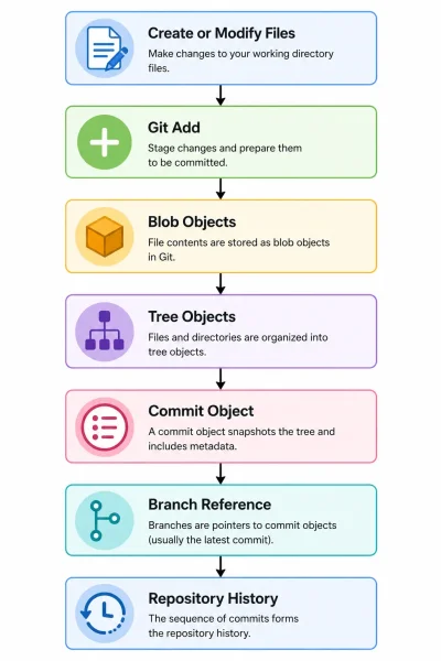 Git Object Creation workflow